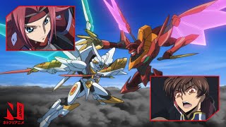 Suzakus Lancelot vs Kallens Guren  Code Geass Lelouch of the Rebellion  Netflix Anime [upl. by Janice]