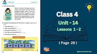 Class 4 English  Unit 14  Lessons 12  Mitas Day [upl. by Andromada]