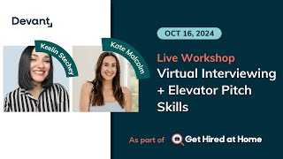 Get Hired at Home Virtual Expo  October 16 2024  Virtual Interview and Elevator Pitch Skills [upl. by Alvord]