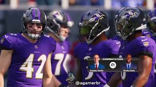 Gameplay Madden 24  Philadelphia Eagles vs Baltimore Ravens [upl. by Ayekram]