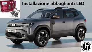 INSTALLAZIONE LAMPADINE ABBAGLIANTI LED DACIA DUSTER MK3 [upl. by Otina683]