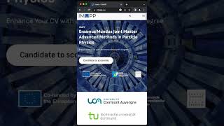 Fully Funded Erasmus Mundus Master in Particle Physics  scholarships  Erasmus Mundus  Europe [upl. by Encrata]