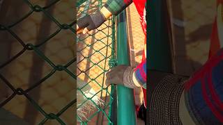 Fence corrugated guardrail mesh installationGood tools craftsman shorts [upl. by Ytomit]