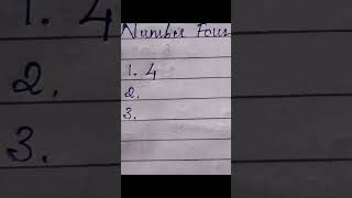 Writing number four handwriting fouryou handmade four [upl. by Aklim54]