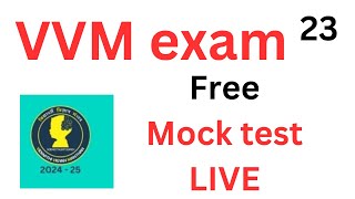 VVM mock test free practice question paper MCQ 23 [upl. by Wong]