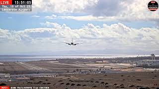 Hard Landing at Arrecife Lanzarote Canary islands Ryanair Boeing 737 MAX 8200 from Cologne [upl. by Manuel406]