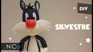 Silvestre de los Looney Tunes  Tutorial ° Porcelana Fría [upl. by Mark]