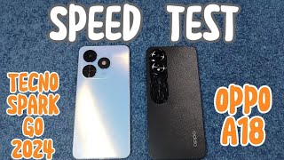 TECNO SPARK GO 2024 vs OPPO A18  SPEED TEST [upl. by Ardene290]