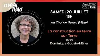 Écodialogue quotLa construction en terre sur Terrequot avec Dominique GauzinMüller [upl. by Nessim]