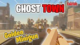 How To Beat Ghost Town Solo With Golden Minigun  A Dusty Trip Roblox [upl. by Ahsitam785]