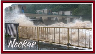 Wilder Neckar  Hochwasser 2024 Esslingen am Neckar  4K [upl. by Liana]