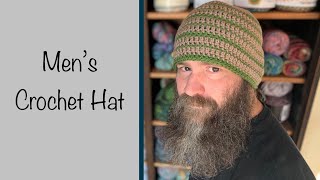 Men’s Crochet Hat  Men’s Crochet Beanie  Crochet Hat  Crochet Beanie [upl. by Talley]