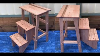 Folding Step Stool  DIY WoodWorking [upl. by Ludewig331]