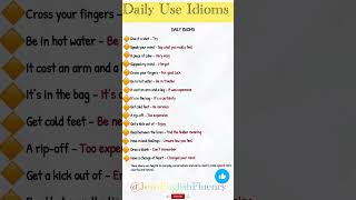 Master These 15 Daily Idioms for FluentNatural Englishshortsdailyuseenglishwords idioms [upl. by Ardnohsal]