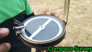 Compass Surveying  Prismatic Compass Survey Practical  कंपास सर्वेक्षण WCB  QB  in Hindi [upl. by Arakihc]