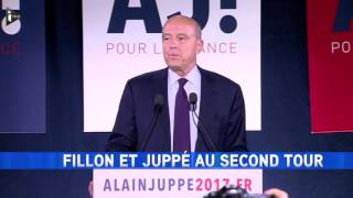 Alain Juppé veut quotcontinuer le combatquot au second tour [upl. by Ecinom]