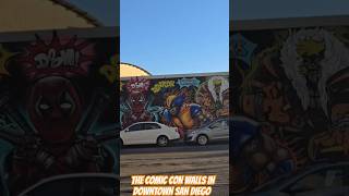 San Diego MuralsThe Comic Con Walls In Downtown San Diego [upl. by Llednik]