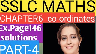 SSLC MATHS CHAPTER 6 coordinatesExpage146solutionsPart4 [upl. by Elburr]