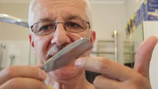 Henkotsu Kamisori 88 straight razor shaving 2 [upl. by Rumney]