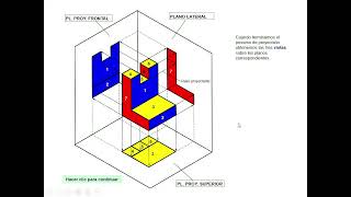 Proyecciones ortogonales vistas de un objeto [upl. by Dragoon840]