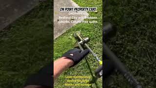 Easy edging with my Ego commercial line trimmer FREE QUOTES Lawn maintenance service Brisbane Qld [upl. by Layap174]