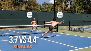 37 DUPR vs 44 DUPR  Practicing Singles In Houston [upl. by Yenal186]