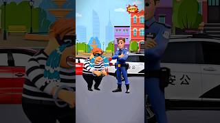 Police Uncle Cartoon 🚨  shorts cartoon youtubeshorts [upl. by Maharba]