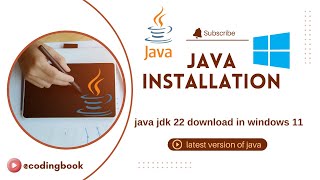 Java jdk installation in windows 11 java jdk 22  latest version of java codingbook329 [upl. by Atrebor619]