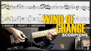 Wind of Change  Guitar Cover Tab  Guitar Solo Lesson  Backing Track with Vocals 🎸 SCORPIONS [upl. by O'Donovan]