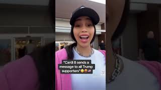 Cardi B sends a message to Trump supporters cardib trump fyp [upl. by Frechette]