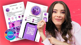 ✨Tarjetas de presentación en CANVA con QR y feed Instagram [upl. by Suter]