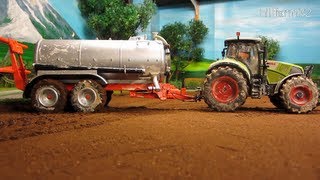 RC FARMING  HAULING SLURRY with Tractor and Tank Wagon on the Corleone Farm [upl. by Strickland]