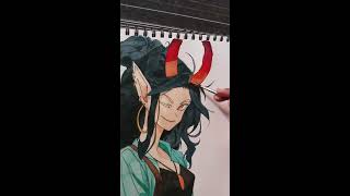 watercolor painting anime  coloring anime using watercolor [upl. by Nolahp]