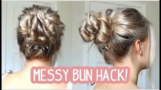 MESSY BUN UPDO HACK YOU NEED TO TRY [upl. by Nitin]