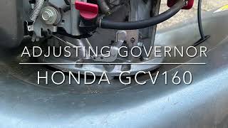 Quick tip Setting governor on Honda GCV160 [upl. by Annnora]