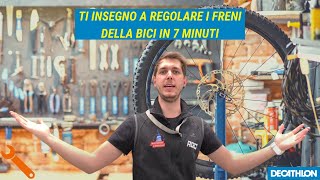 TUTORIAL REGOLAZIONE FRENI BICI TRUCCHI E SEGRETI DEL LABORATORIO DECATHLON [upl. by Delbert]