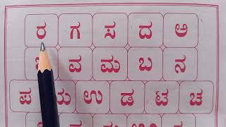 Ra Ga Sa Da a Kannada chart words  Two Three Letter words in Kannada  Nali Kali kannada Practice [upl. by Ingar]