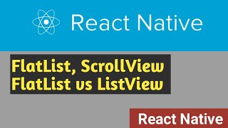 FlatList ScrollView  FlatList vs ListView  8  React Native Tutorial in Hindi [upl. by Steinke]