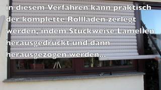 Rolladen Lamellen austauschen ohne Deckel zu öffnen Option 2 Neubau Rollladen 9 [upl. by Jeffy390]