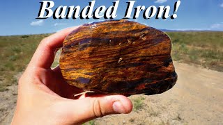 Gorgeous Rock Overload Hunting Wyoming for Fantastic Banded Iron Jaspers Aventurine and More [upl. by Eilssel274]