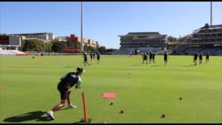 Surrey County Cricket Club take on fielding drills in Cape Town [upl. by Yecal228]