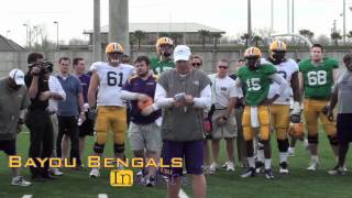 LSU Big Cat Drill March 6 2012 Raw Video [upl. by Iaria]