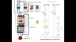 Esquema arranque motor monofasico [upl. by Rebma]