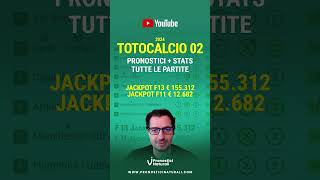 Totocalcio 2 con 2 Jackpot pronostici tutte le partite pronosticinaturali [upl. by Lseil]