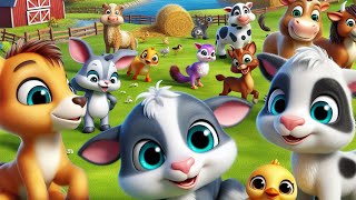 Tous les animaux de la ferme samusent  Comptines pour enfants [upl. by Vannie]