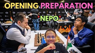 Praggnanandhaas insane opening preparation  Pragg vs Nepo  FIDE Candidates 2024 [upl. by Akciret830]