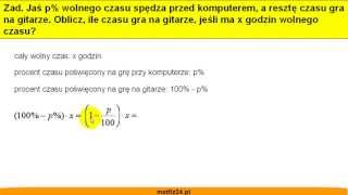 Wyrażenia algebraiczne i procenty  Zadanie 5  Matfiz24pl [upl. by Allison]