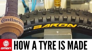 How A Mountain Bike Tyre Is Made  GMBN Visits The Continental Factory [upl. by Carolann]