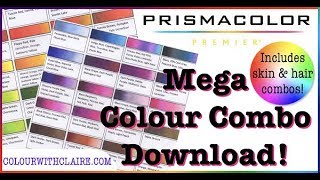 Free Colour Combo Charts for Prismacolor amp Polychromos Pencils [upl. by Aisela]