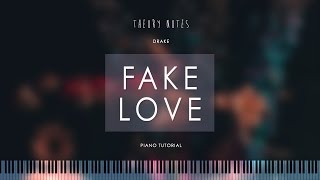 How to Play Drake  Fake Love  Theory Notes Piano Tutorial [upl. by Eneleahcim]